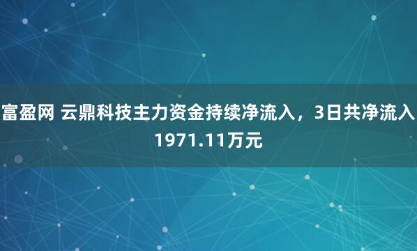 富盈网 云鼎科技主力资金持续净流入，3日共净流入1971.11万元