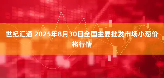世纪汇通 2025年8月30日全国主要批发市场小葱价格行情
